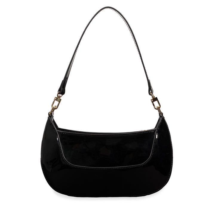 Riona Ella RFID Patent Baguette Black - Bentley