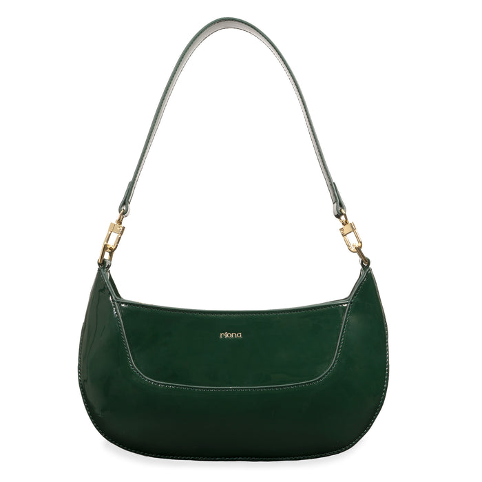 Riona Ella RFID Patent Baguette Black - Bentley