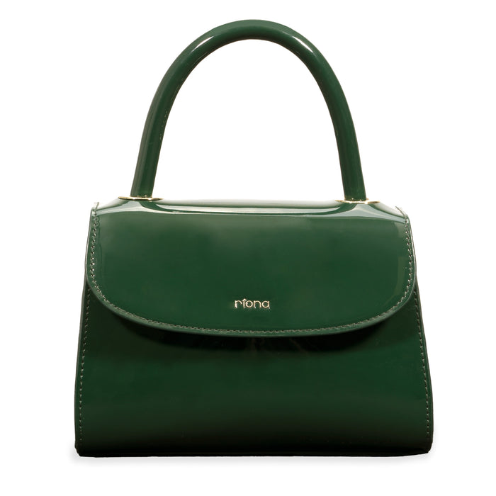 Riona Luna RFID Patent Mini Top Handle Black - Bentley