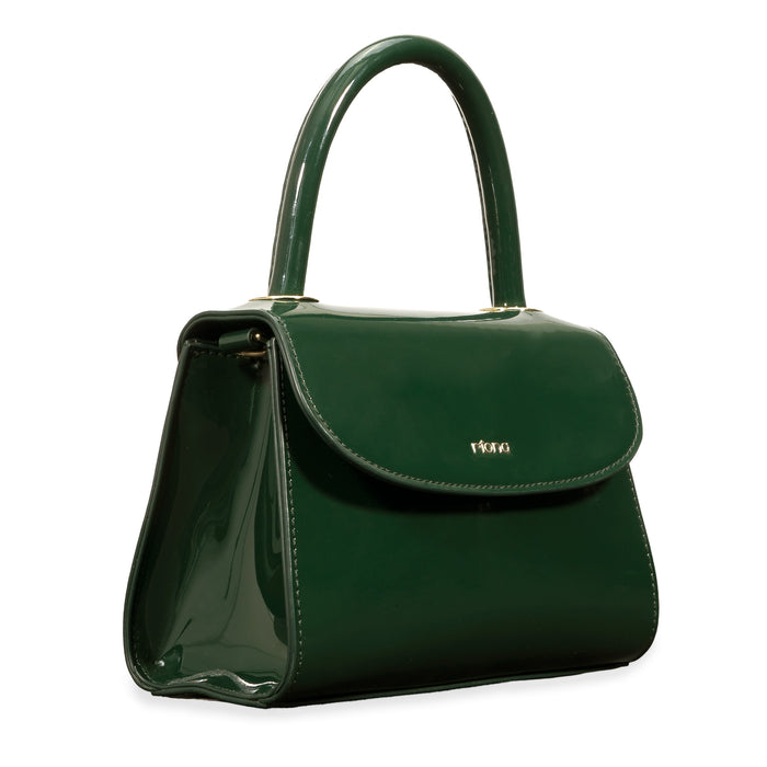Riona Luna RFID Patent Mini Top Handle Black - Bentley