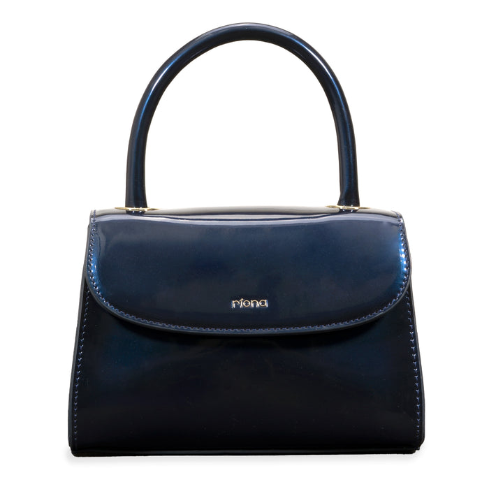 Riona Luna RFID Patent Mini Top Handle Black - Bentley
