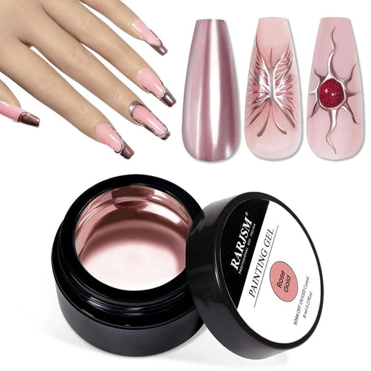 Rose Gold Mirror Chrome Metal Painting Gel 8ml