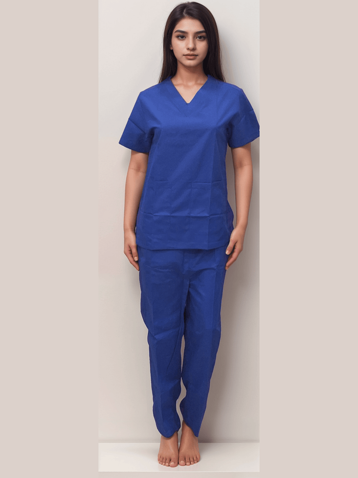 Scrub Dress Royal Blue by HICKORY: Comfortable and Stylish Choice for Healthcare Professionals - J R GARMENTS