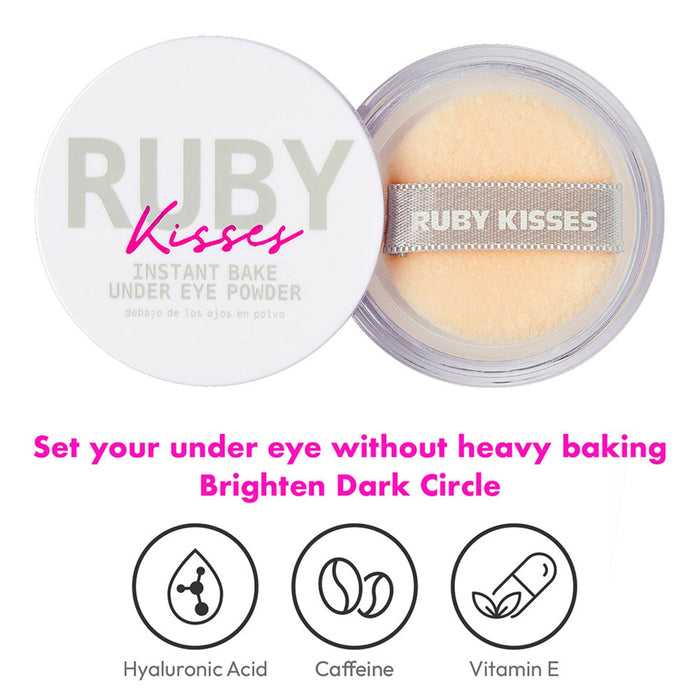 Ruby Kisses Instant Bake Under Eye Powder 0.12oz/ 3.5g - ikatehouse