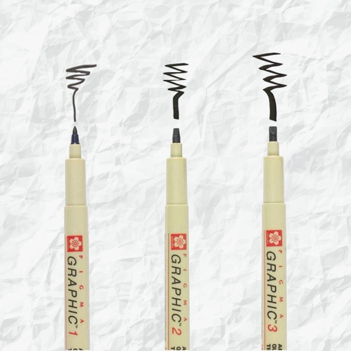 1,2 and number 3 sized graphic sakura markers.