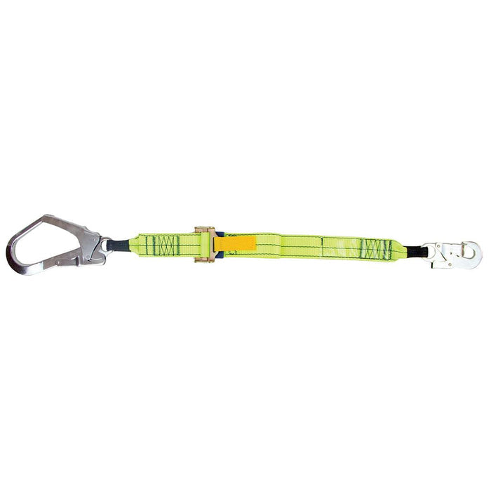 Single Leg Adjustable Restraint Lanyard - 1.2m with Snap Hook & Scaffold Hook (SBLR03)