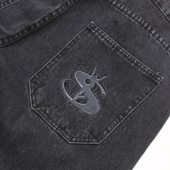 Slub Stain Phantasy Jeans (Black)