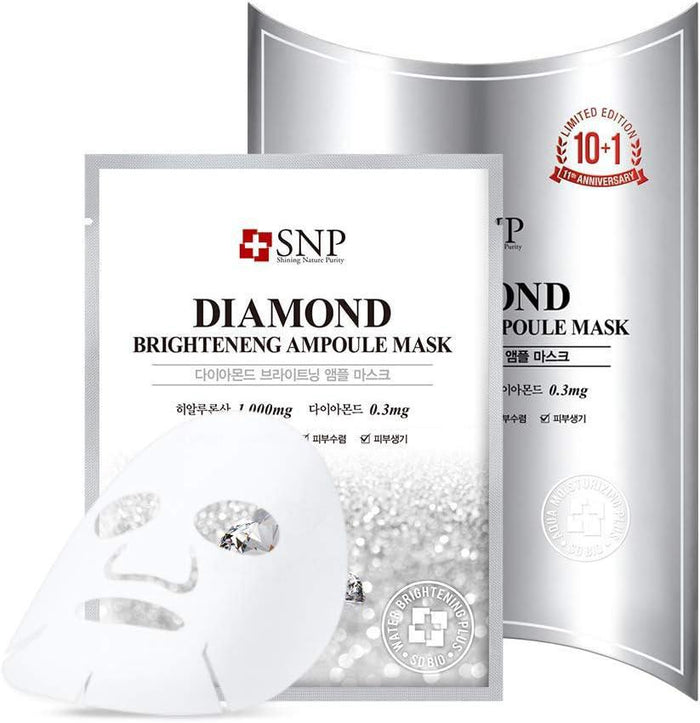 SNP Diamond Brightening Ampoule Mask 10 pcs