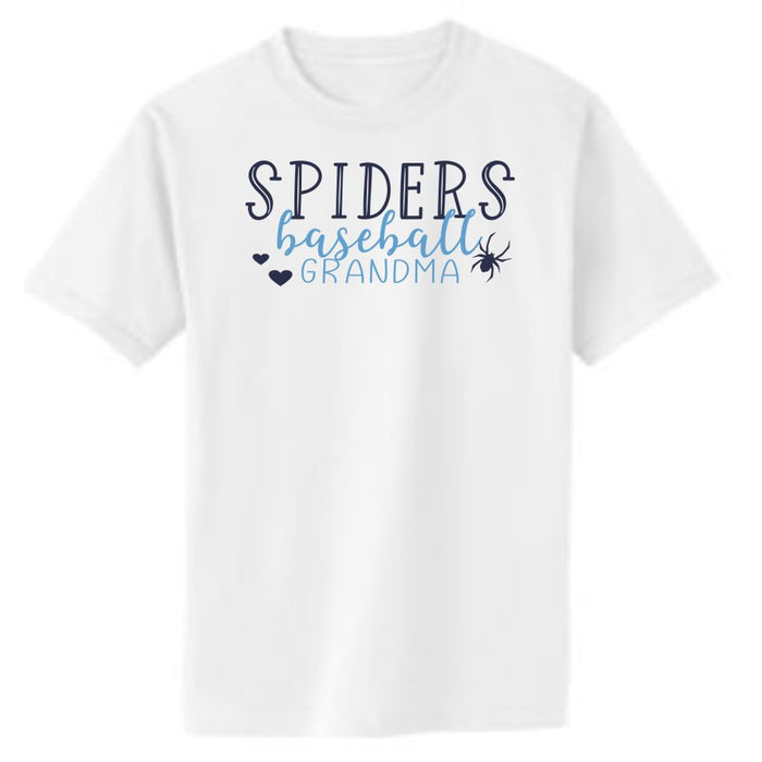 Spiders BASEBALL FAN design Basic Tee-Matte or Glitter