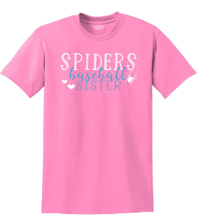 Spiders BASEBALL FAN design Basic Tee-Matte or Glitter
