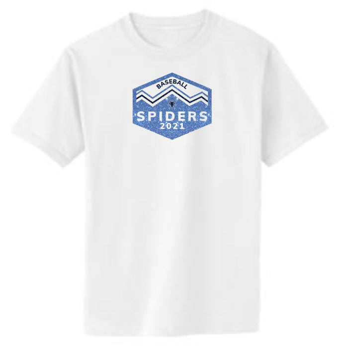 Spiders HEXAGON design Basic Tee-Matte or Glitter