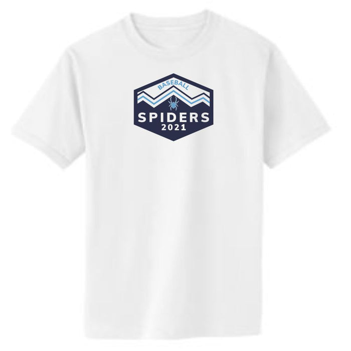 Spiders HEXAGON design Basic Tee-Matte or Glitter