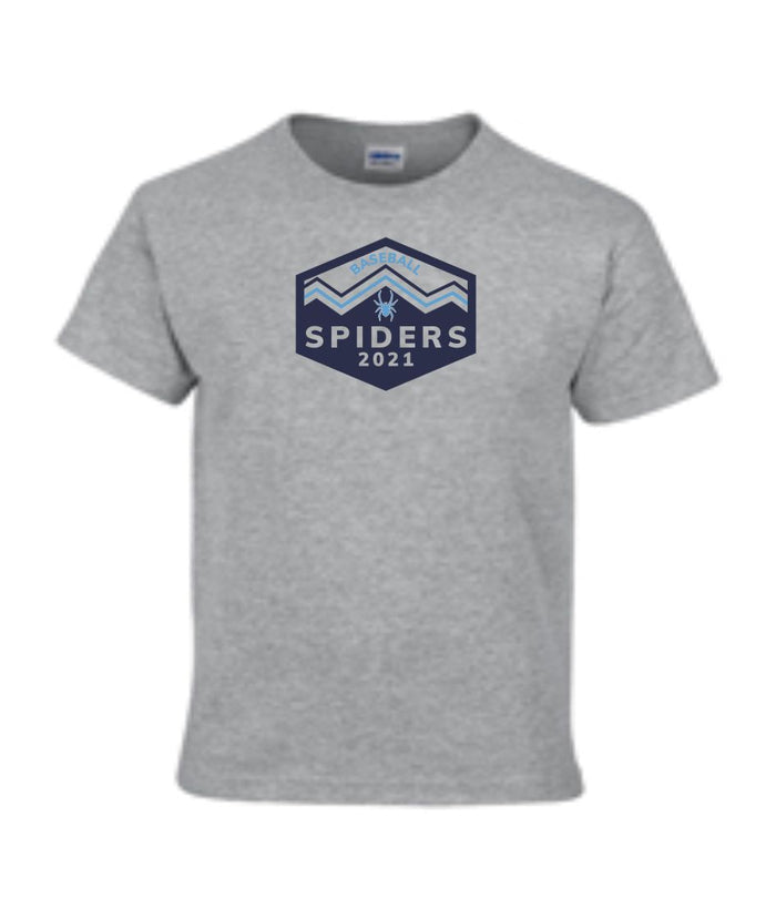 Spiders HEXAGON design Basic Tee-Matte or Glitter