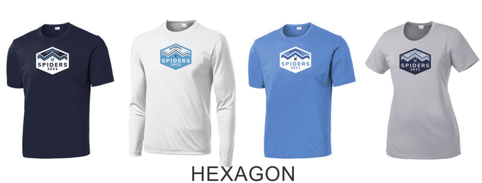 Spiders Wicking Tee- Youth, Ladies, Unisex sizes- Short and Long Sleeve