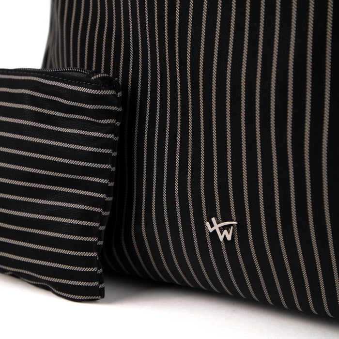 Striped hobo bag