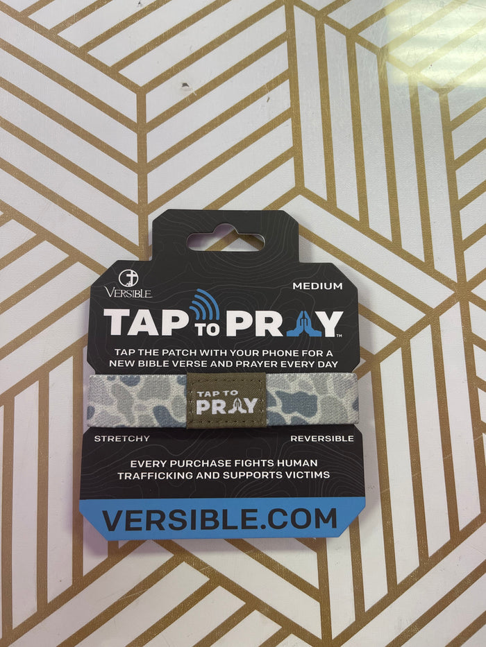 Tap To Pray® Wristbands - Medium- River Rock Camo Classic & Sage