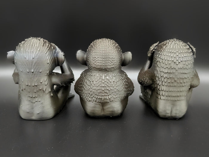 Three Wise Monkeys Dark Decor Set