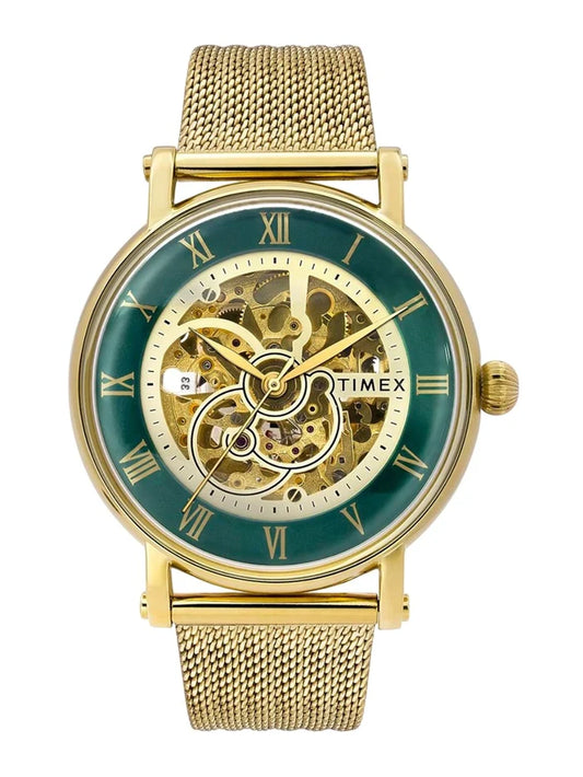 Timex Signio Round 21mm Green Dial Automatic Watch - TWEG16721