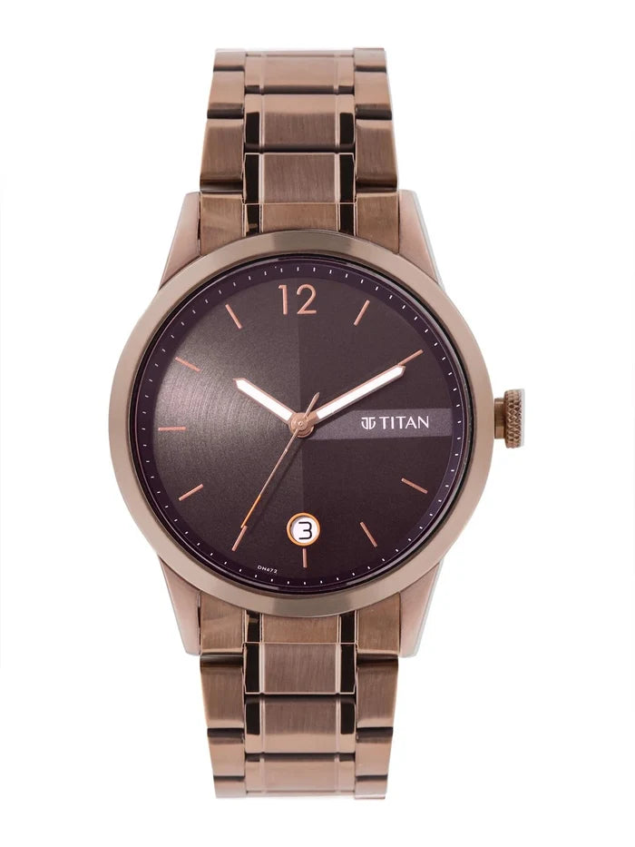 Titan Neo Splash Quartz Analog Brown Dial Watch - 1806QM03
