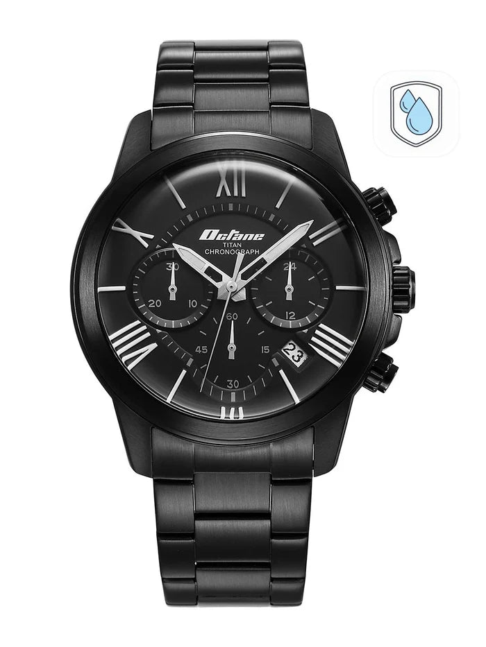 Titan Octane Classic Sporty Chronograph Analog With Black Dial Watch - NT90152NM01