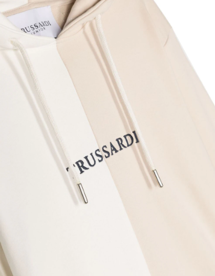 TRUSSARDI JUNIOR logo-print cotton hoodie