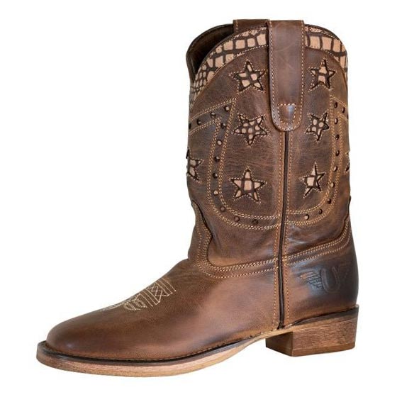 TuffRider Toddlers Rocky Mountain Star Snake Printed Square Toe Western Boots