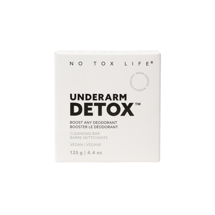 White boxed underarm detox deodorant bar, 125 g