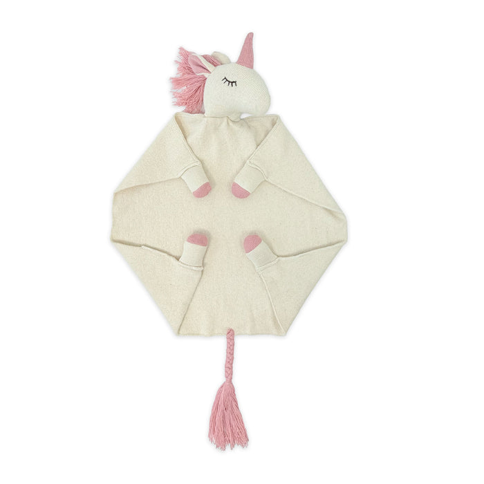 Unicorn - Organic Baby Lovey Security Blanket Cuddle Cloth (Folded)