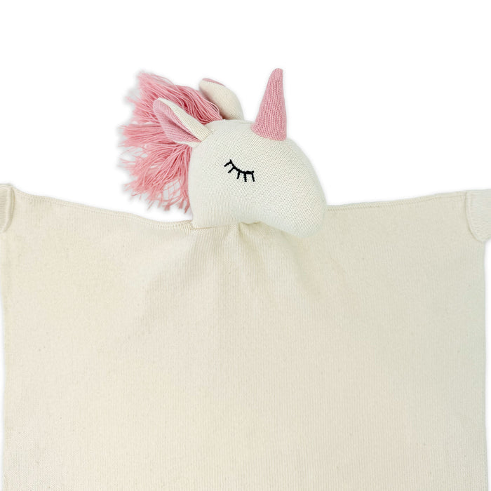 Unicorn - Organic Baby Lovey Security Blanket Cuddle Cloth (Detail)