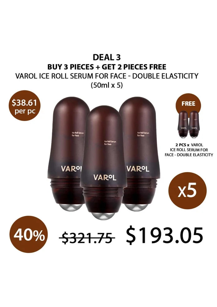 (BUY 3+2 FREE BROWN) ELASTICITY VAROL ICE ROLL SERUM