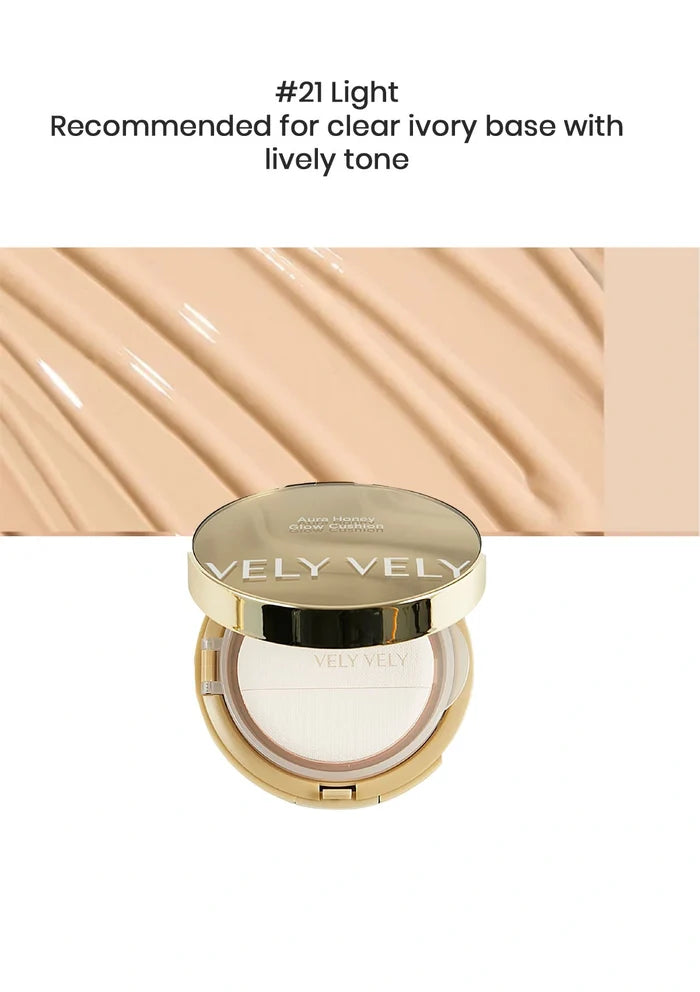 (BUY 1) #21 LIGHT VELY VELY AURA HONEY GLOW CUSHION (Expiry Date - Feb 2027)