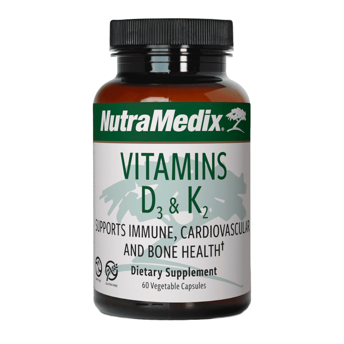 Vitamin D3 K2 Vegetable Capsules by NutraMedix