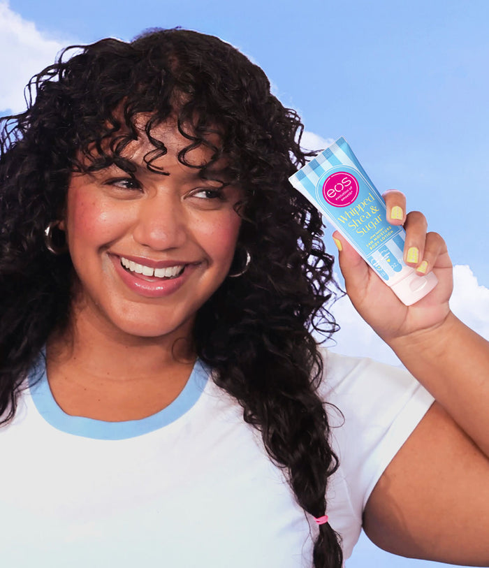 Model with Whipped Shea & Sugar Mini Body Lotion