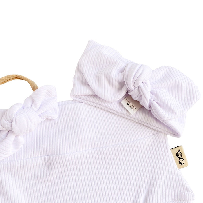 White Rib Bummies and/or Headbands