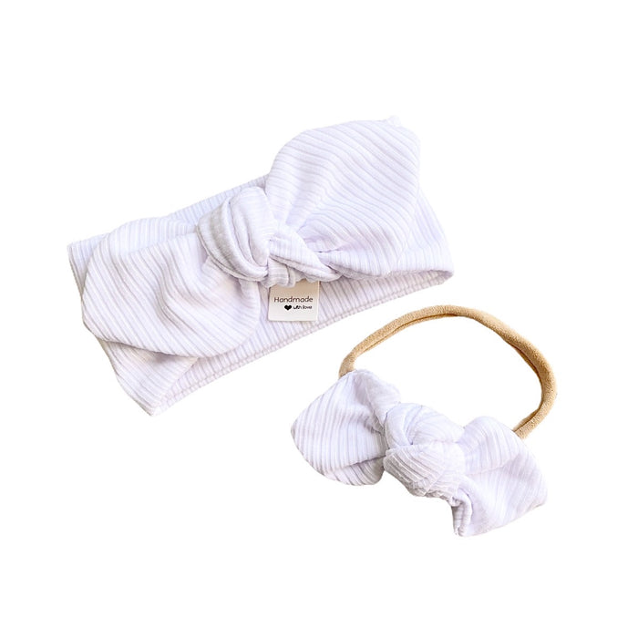 White Rib Bummies and/or Headbands