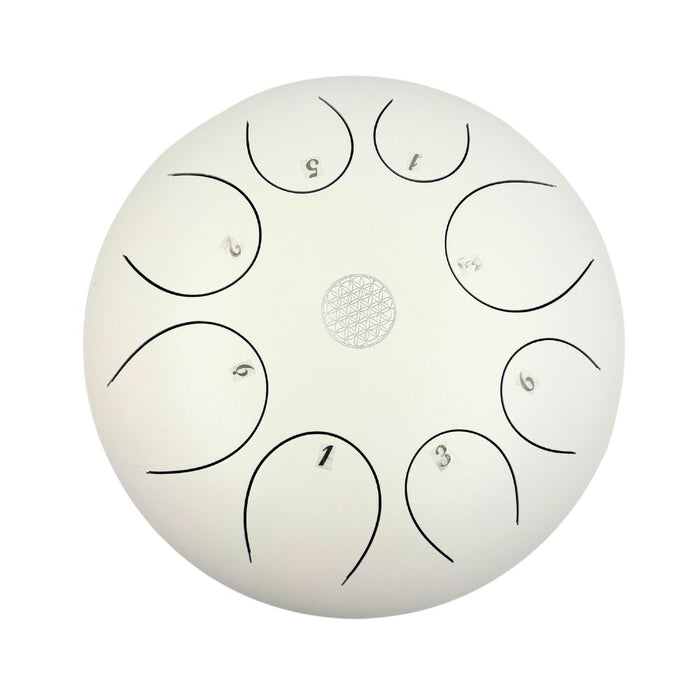 White Steel Tongue Drum - 12"