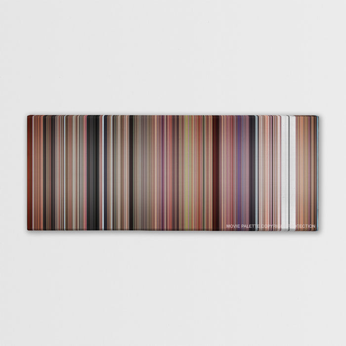 Willy Wonka & the Chocolate Factory color palette canvas print: thousands of thin vertical stripes of color