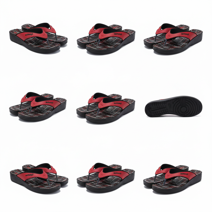 WOMEN SLIPPER LA-0891 RED