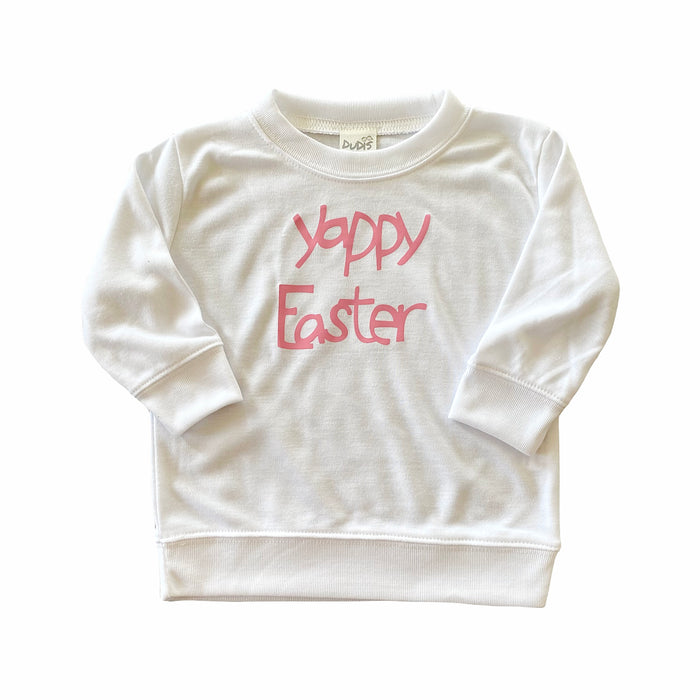 Yappy Easter Pullover with Pink Font