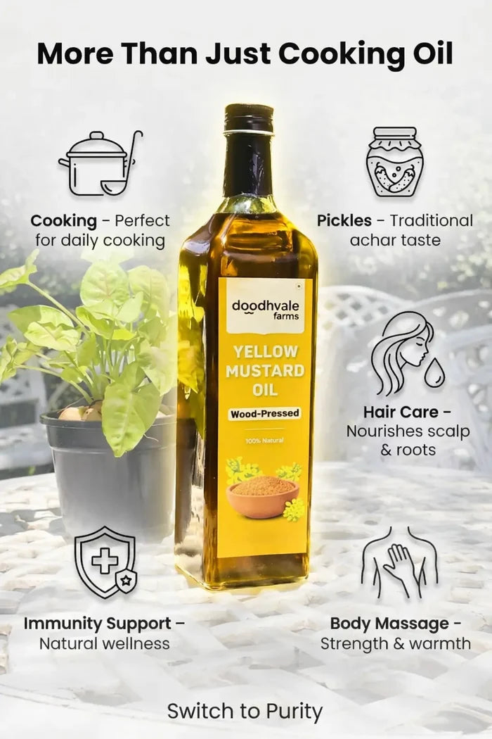 Yellow Mustard Oil - Wood Pressed (500ml)